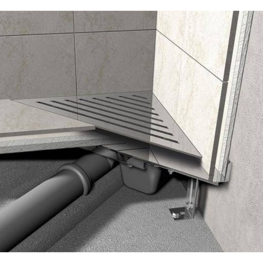 Трап 40 см для душа в полу с гидроизоляцией