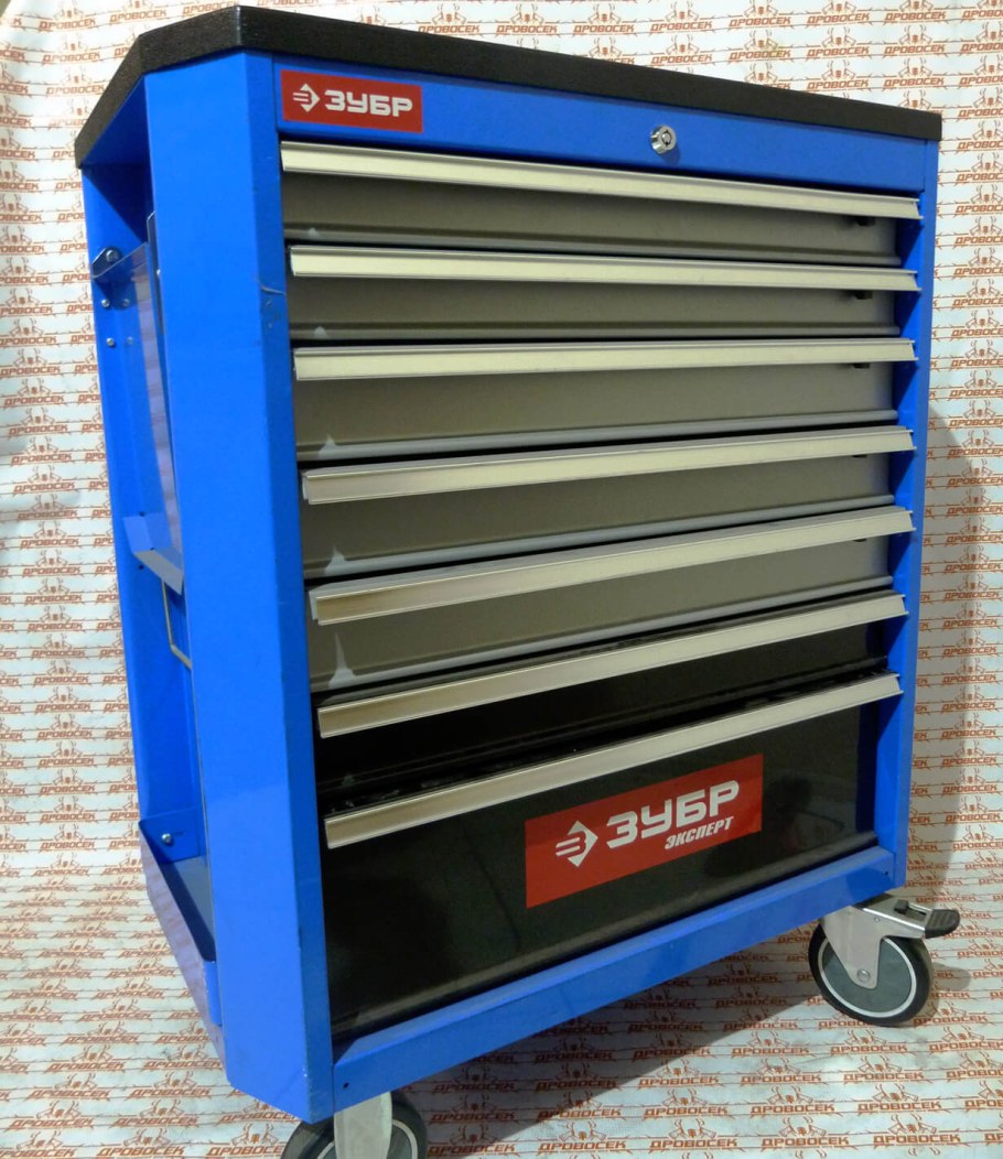 Инструментальная тележка эксперт ЗУБР 7 ящиков, 730x475x910мм 38903-7