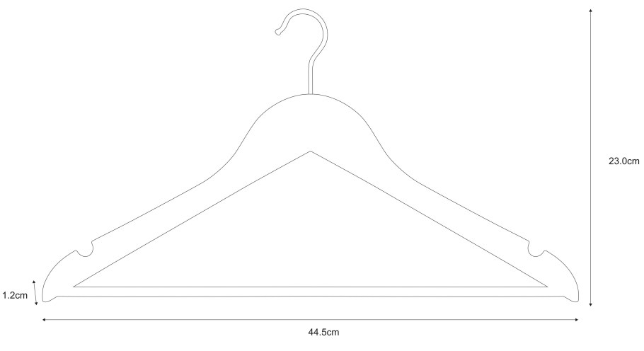 Чертеж вешалки плечики для одежды