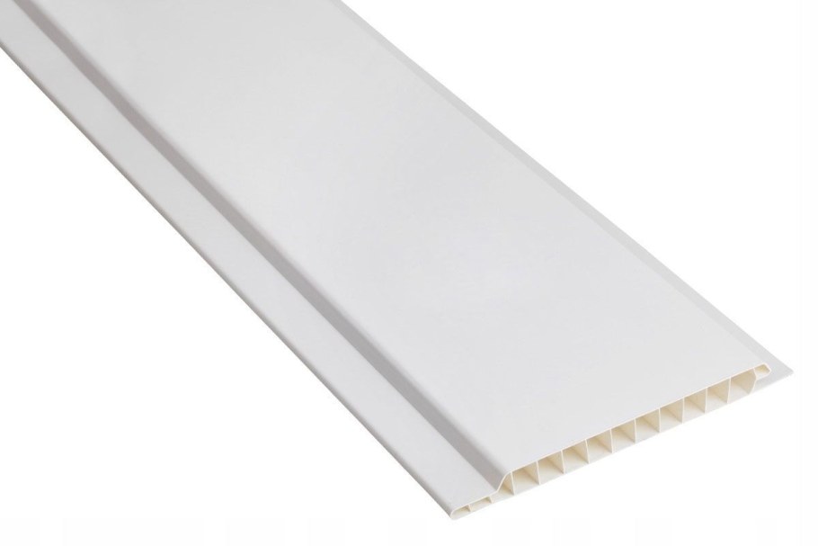 Вагонка ПВХ Экопласт, белая матовая, 3000 х 100 х 10 мм