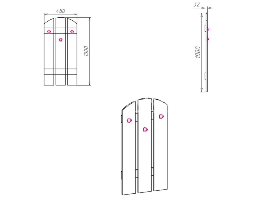 Вешалка в прихожую чертеж