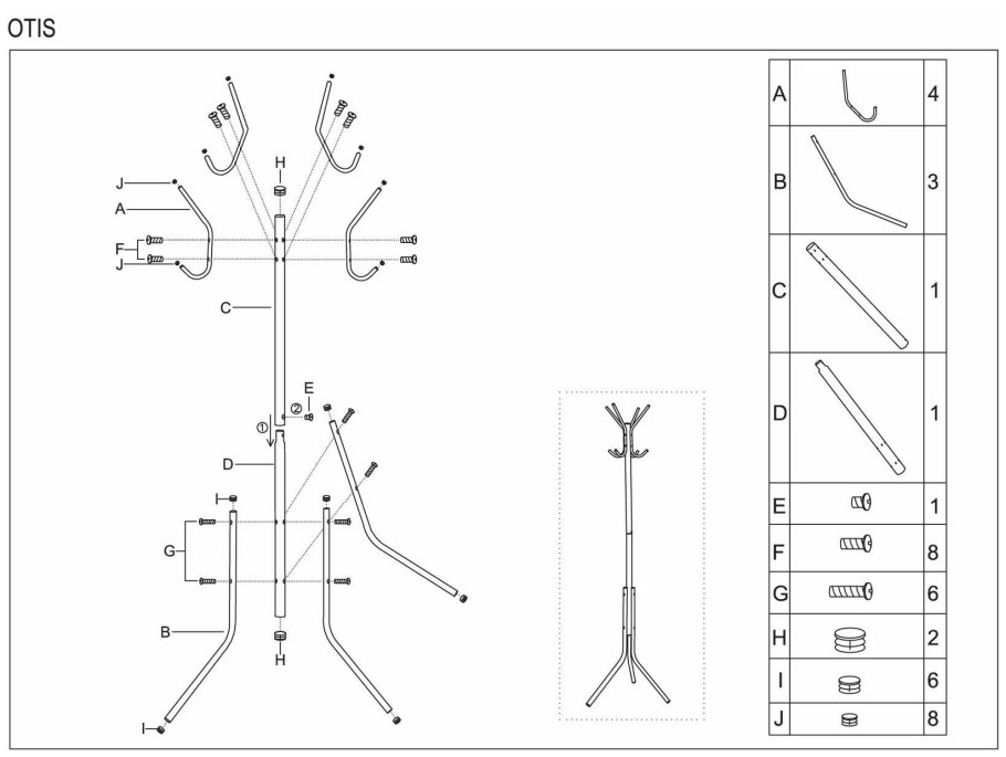 Вешалка для одежды Signal Otis