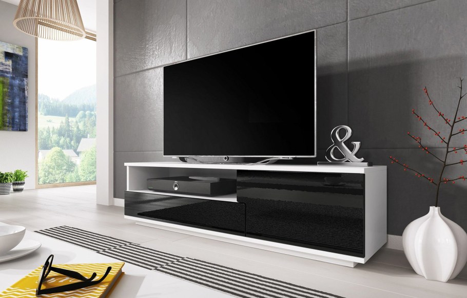 Тумба под телевизор Toro 138 черный глянец