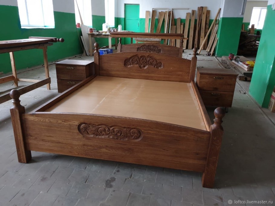 Столярные мастерские кровати дуб 120