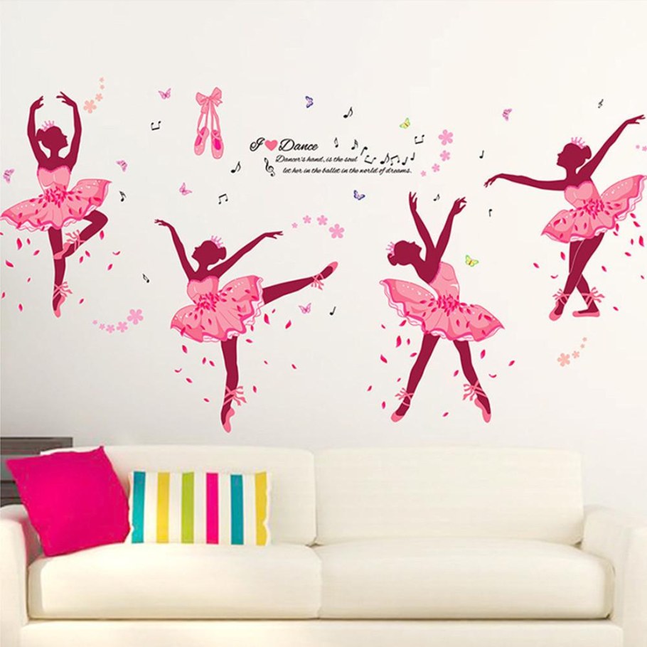 Наклейка на стену балерина