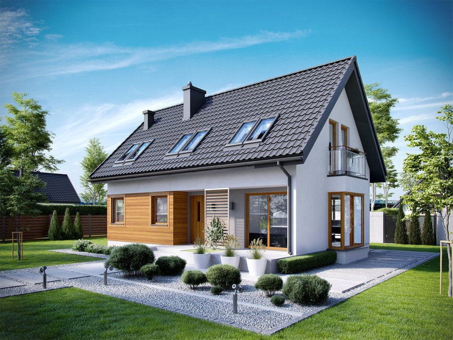 Дом с мансардой