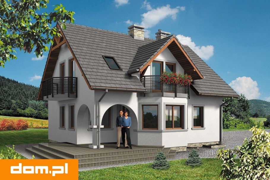 Маленький коттедж с мансардой