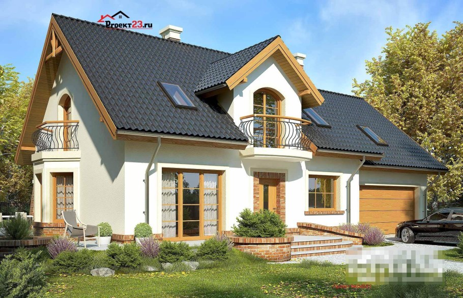 Красивые крыши домов с мансардой