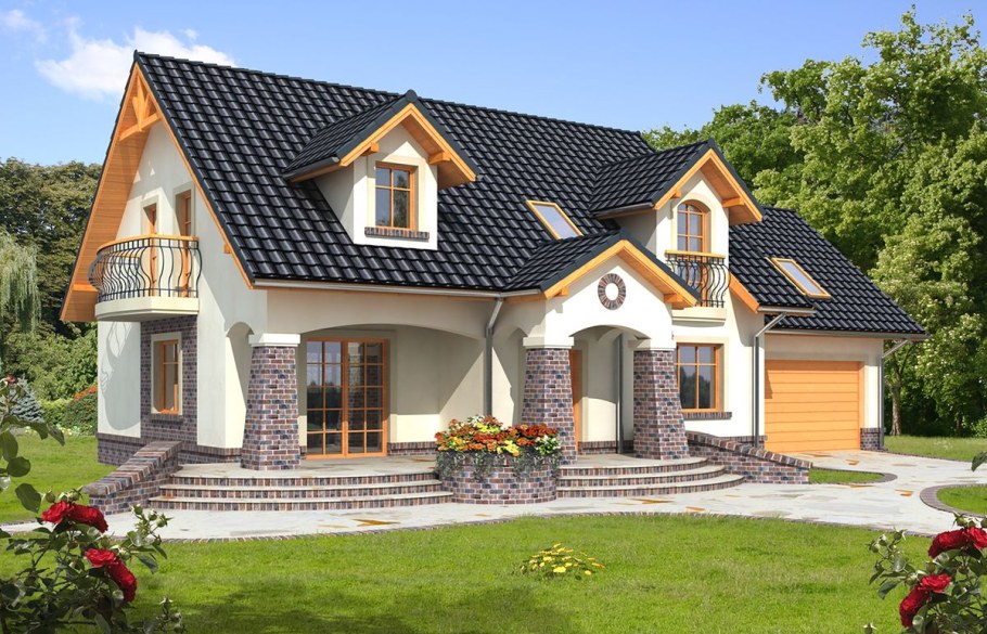 Проекты мансардных коттеджей