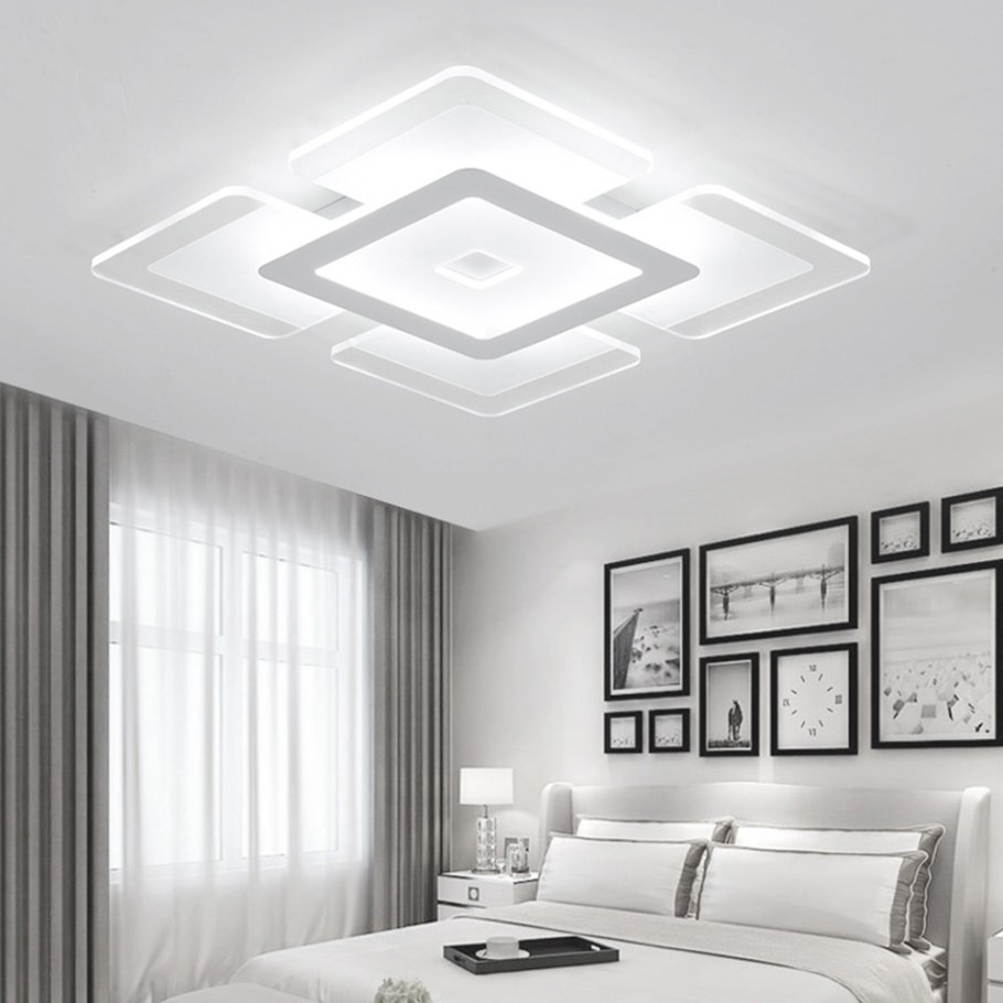 Люстра светодиодная 2 White 190w квадратная 00000016639