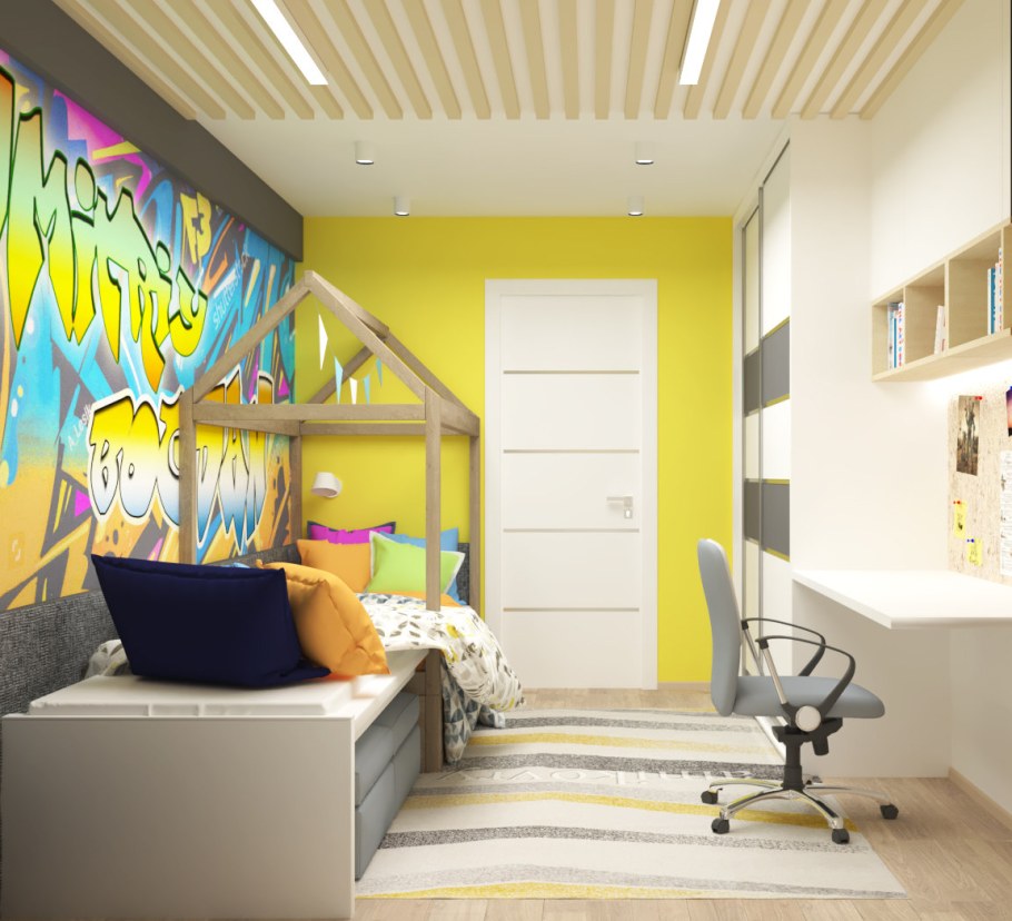 Дизайн проект детской в современном стиле