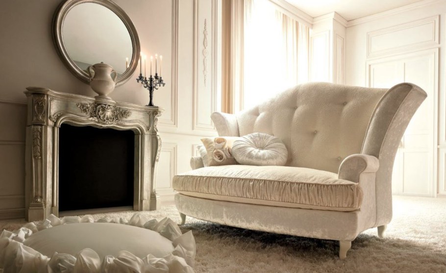 Белый диван классика