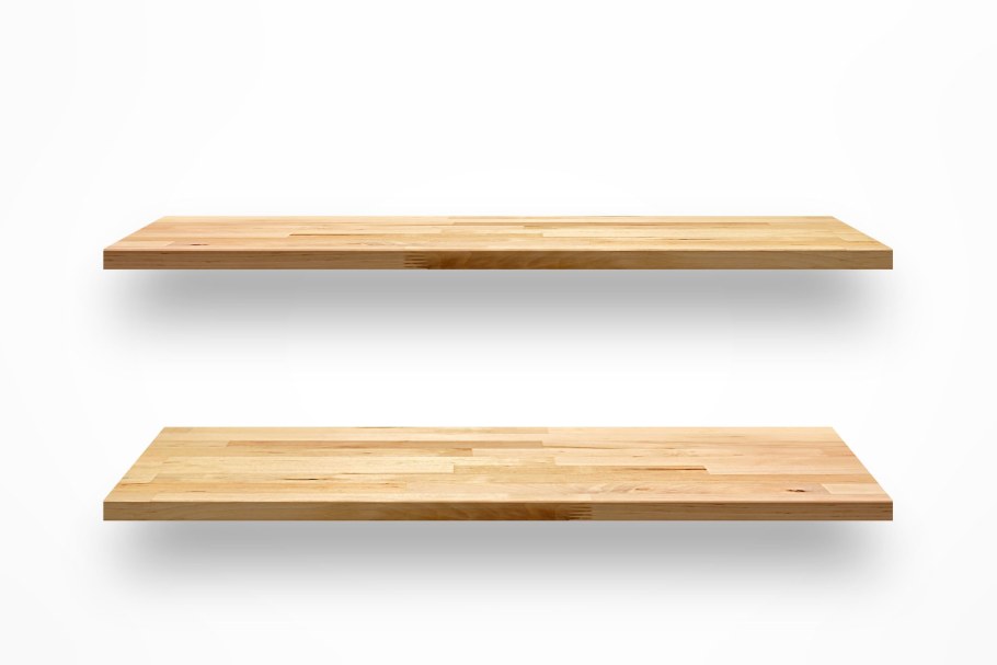 Деревянная полка для фотошопа