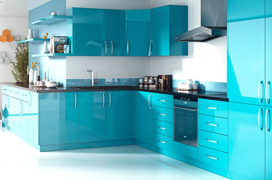 Голубые кухни