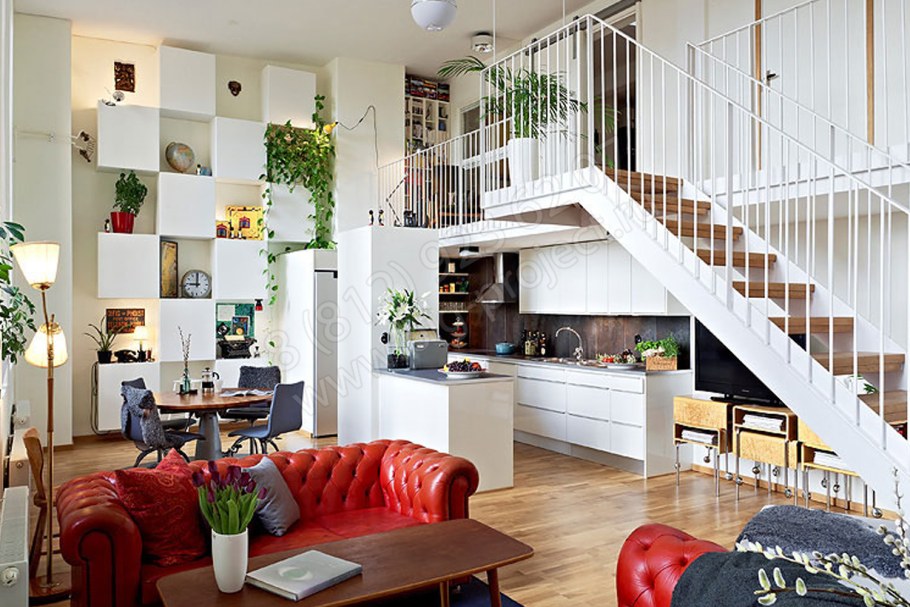 Интерьер двухэтажной квартиры