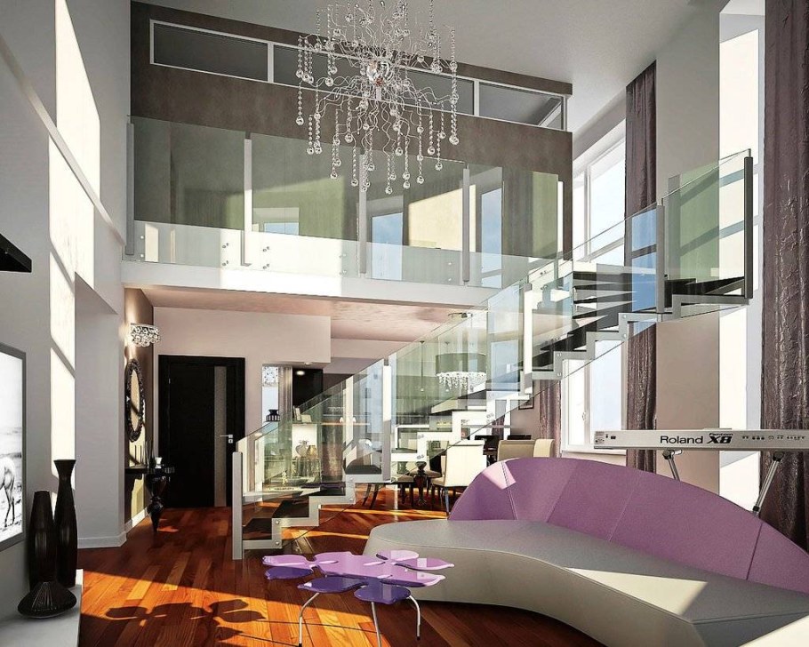 Гостиная с двойным светом