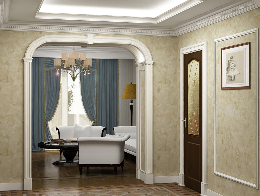 Декоративная штукатурка в классическом интерьере