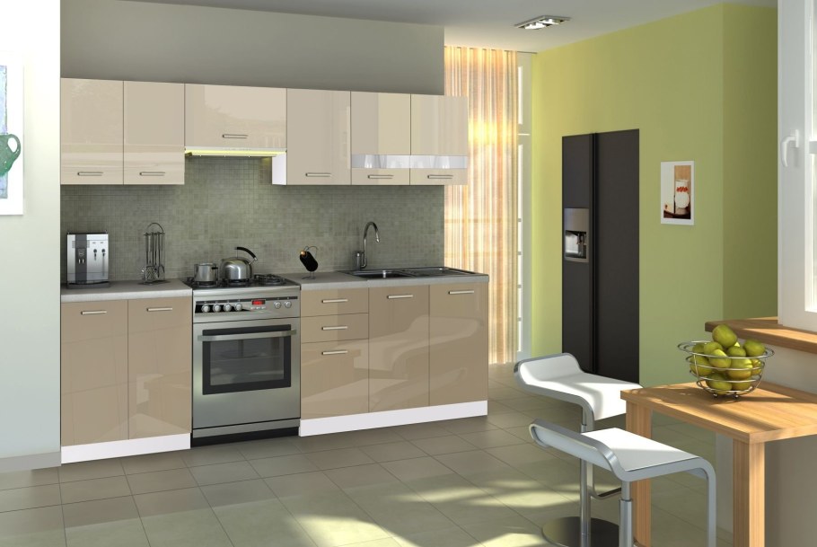 Цветовая гамма кухни шампань