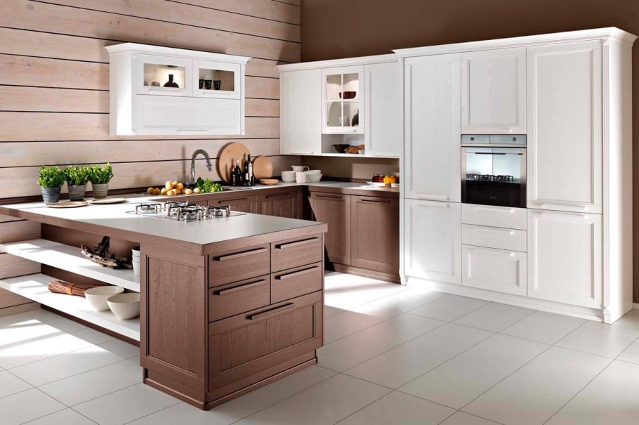Кухни Scavolini фасад дерево