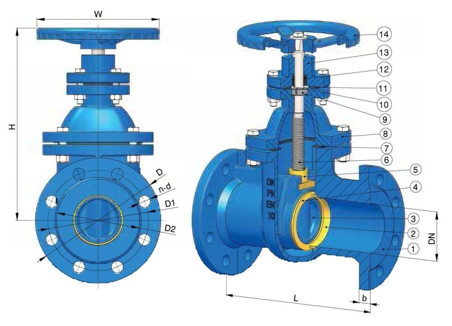 Запорная паровая фланцевая задвижка ду20 Jafar