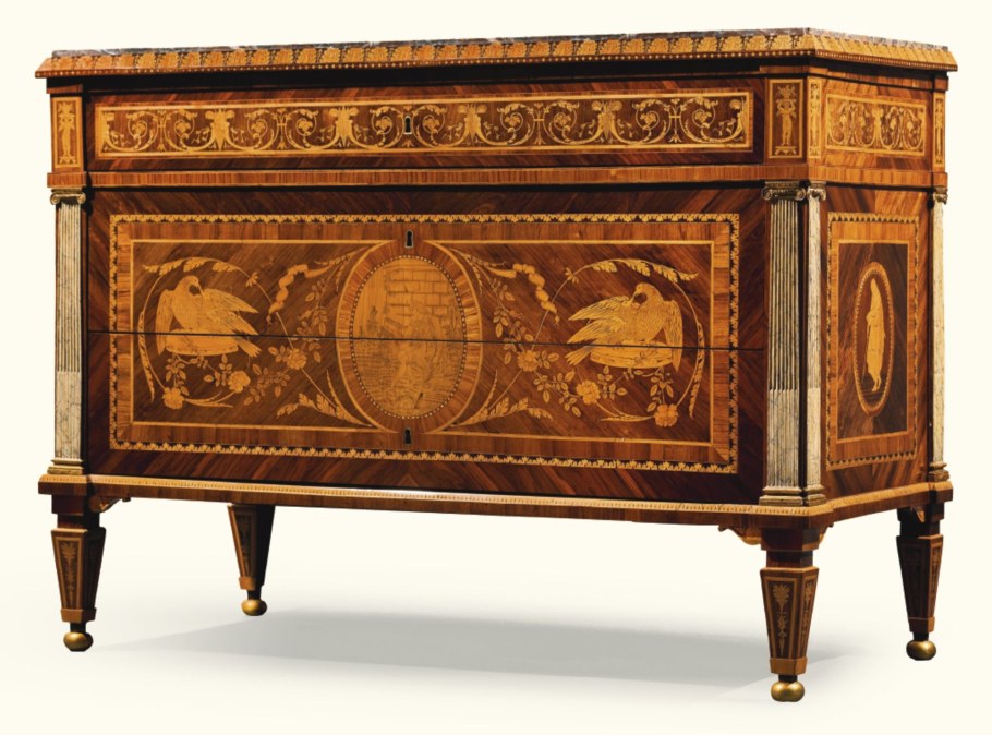 Комод Италия Маркетри мрамор