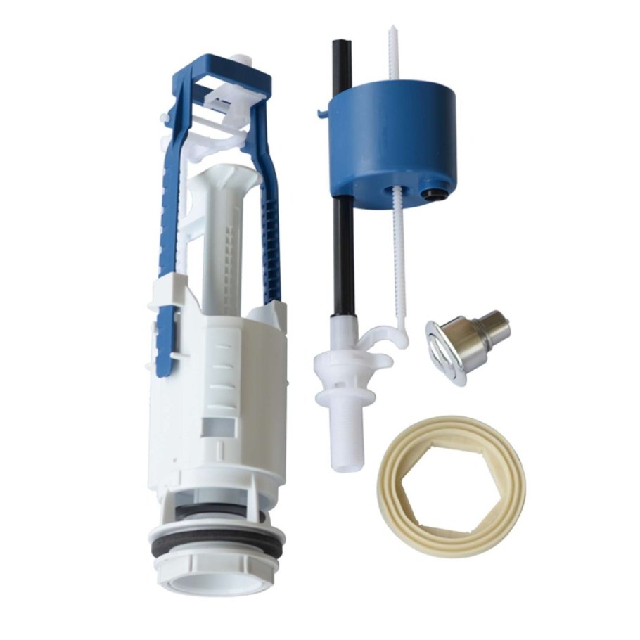 Арматура к смыв.бачку 2 режим.кнопка хром, нижн. Подвод d40 уклад