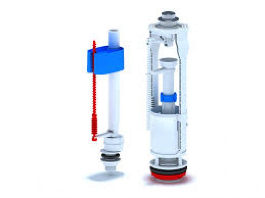 Арматура Ани пласт Нижний подвод 1/2 кнопка металлизированная wc6550м