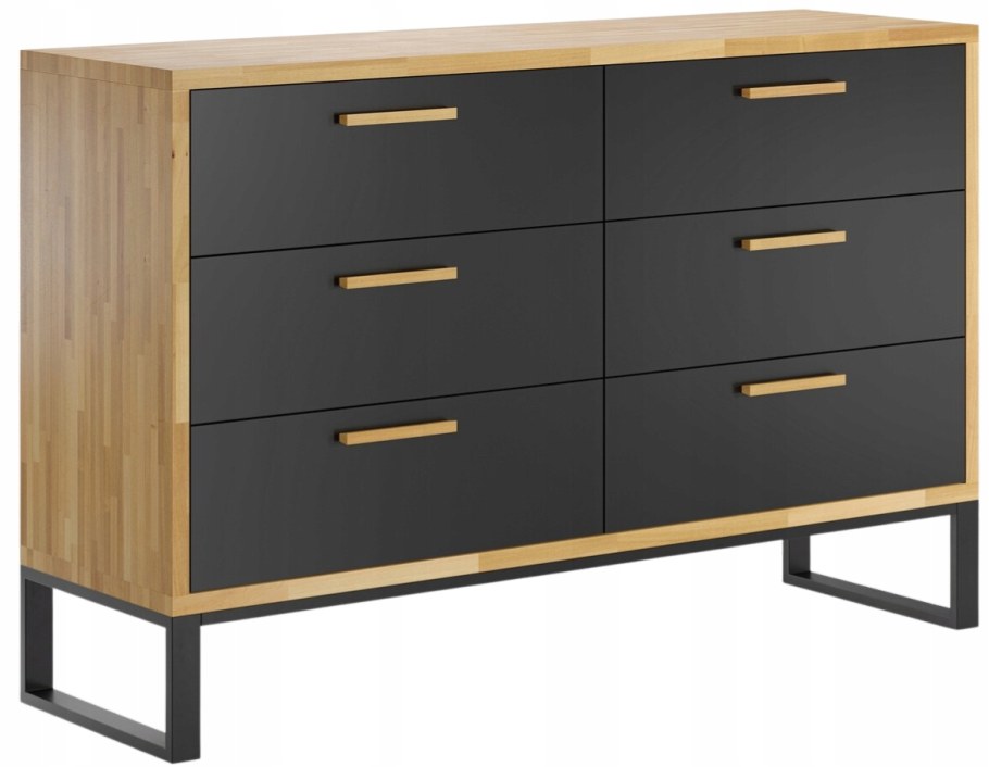 Черный комод лофт