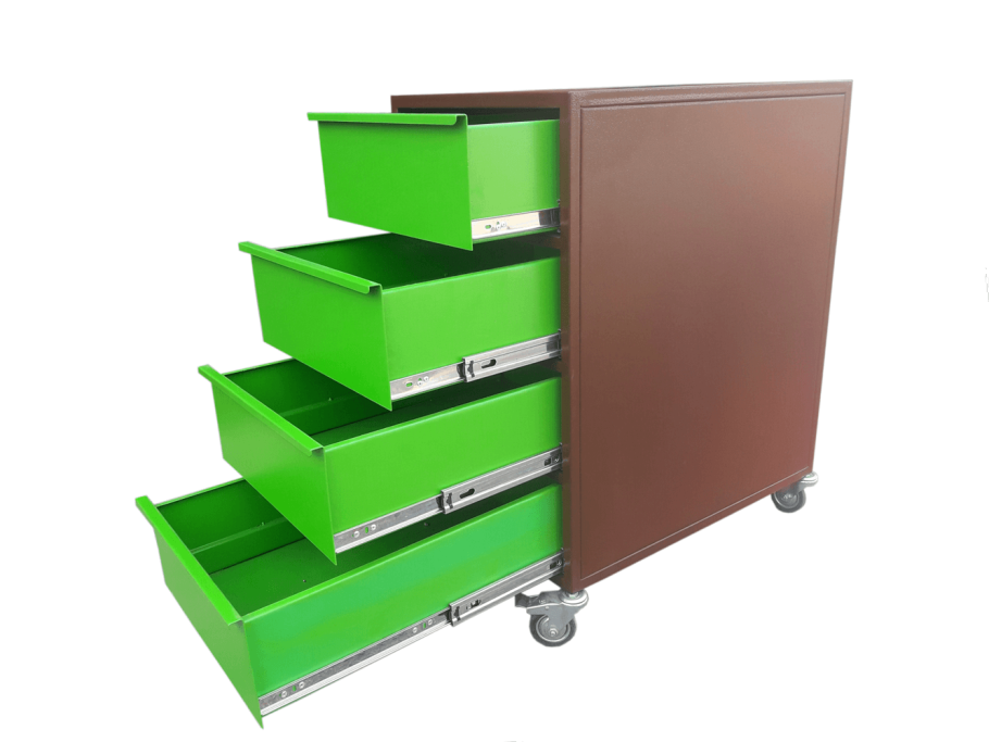 Тумбочка для инструмента передвижная (с 6-ю ящиками) 500х480х833, мод. ТПМ-08