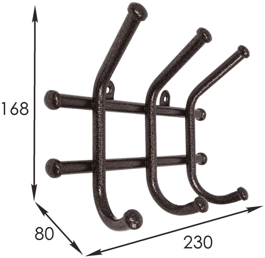 Вешалка норма 7 медный антик705*165*80/Вн 66м/5шт