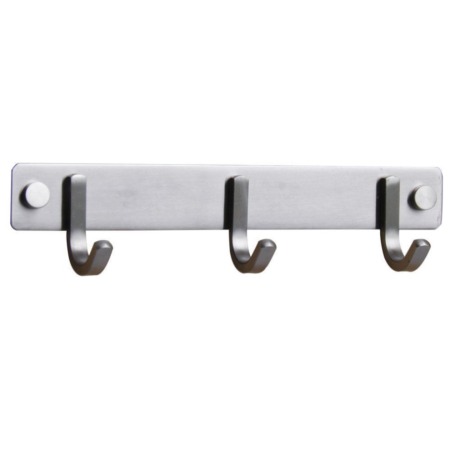 Вешалка настенная на 3 крючка (нержавеющая сталь) типа "SSA-017-3" 217х53х60