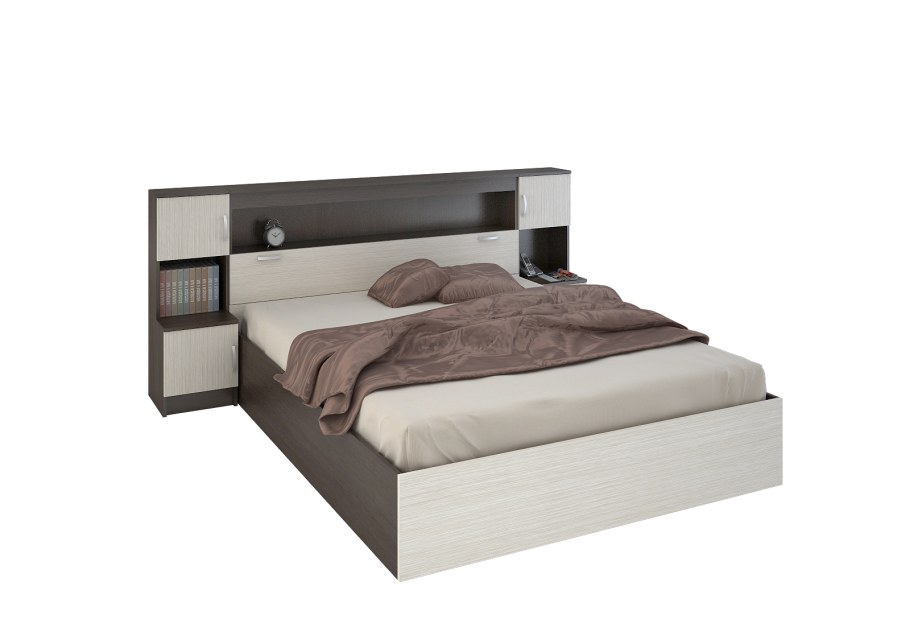 Кровать Бася кр-552 с закроватным модулем