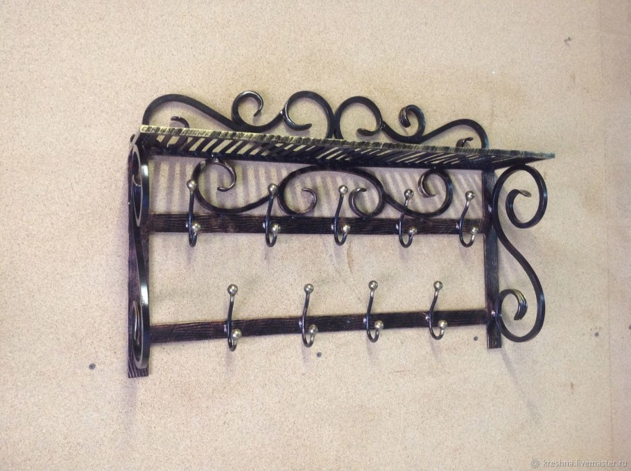 Кованые вешалки в прихожую настенные