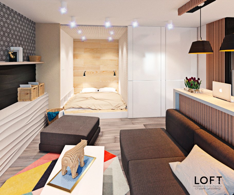 Однокомнатная квартира с отдельной спальной зоной