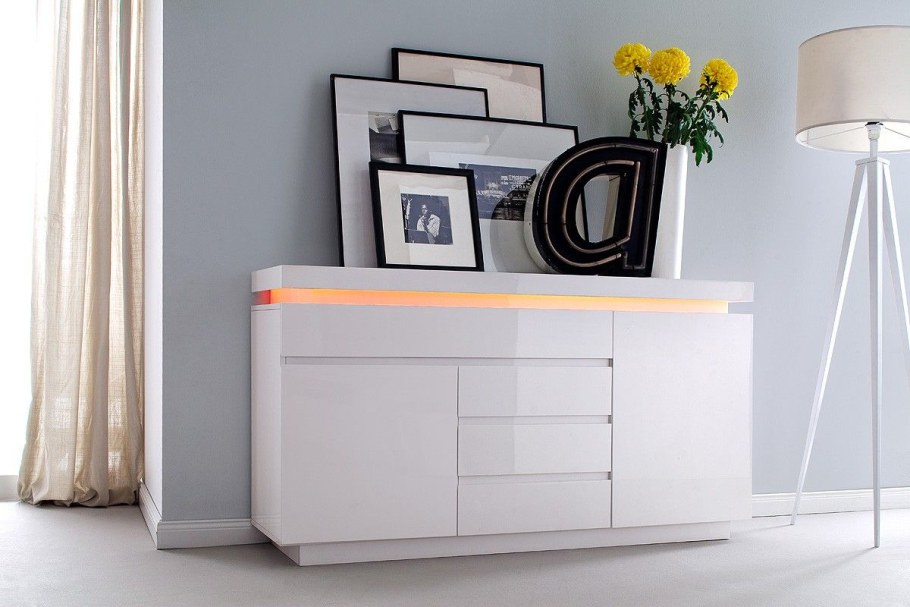 Комод Scandi 7 белый глянец
