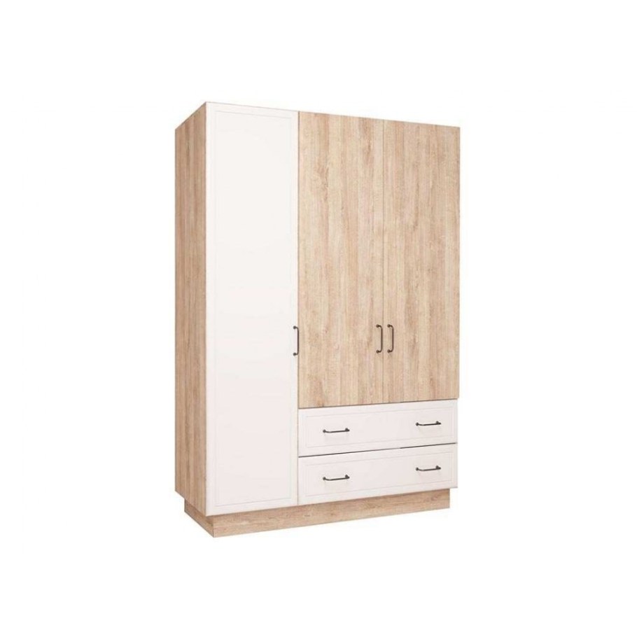 Шкаф 3-х дверный комфорт - s Ханна м 4 дуб Баррик/белый