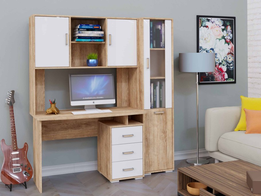 Росток мебель компьютерный стол 1.2 белый