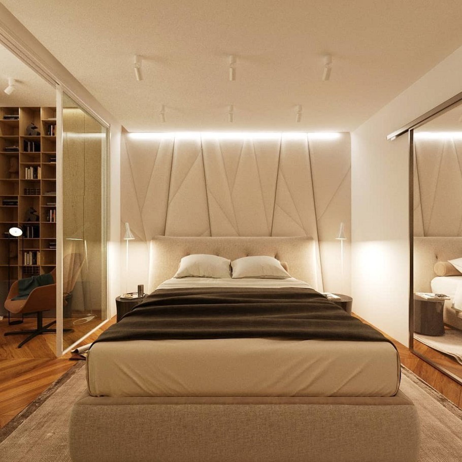 Световое решение в спальне