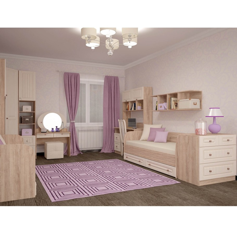 Детская комфорт-s Богуслава цвет дуб Баррик светлый/крем брюле