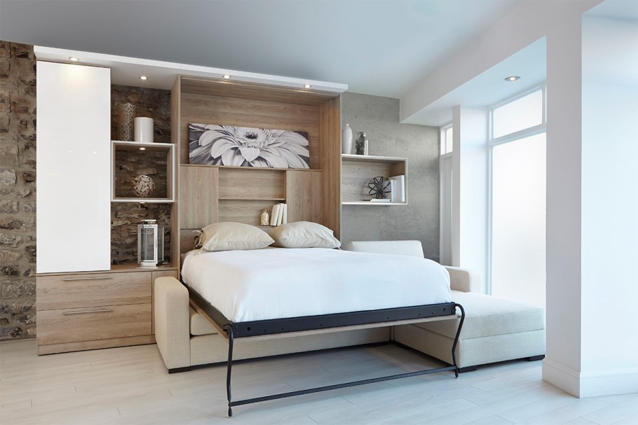 Откидная кровать в интерьере