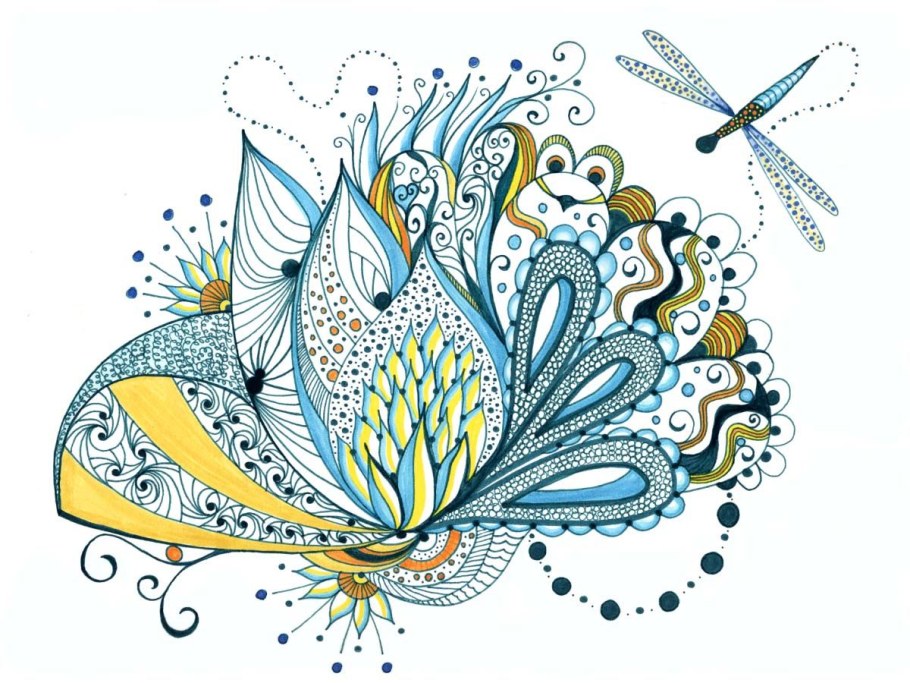 Дудлинг цветы