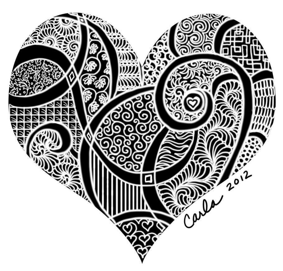 Зентангл сердце