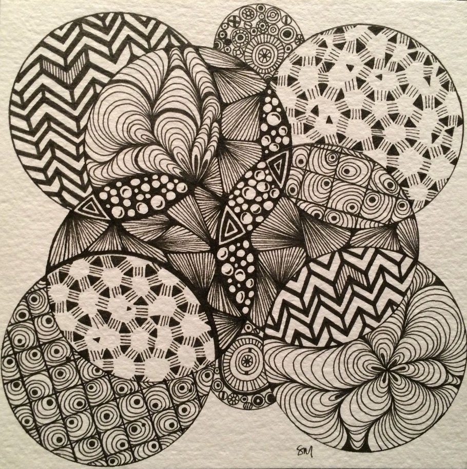 Зентангл в круге
