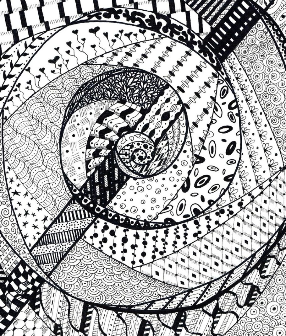 Зентангл на тему космоса