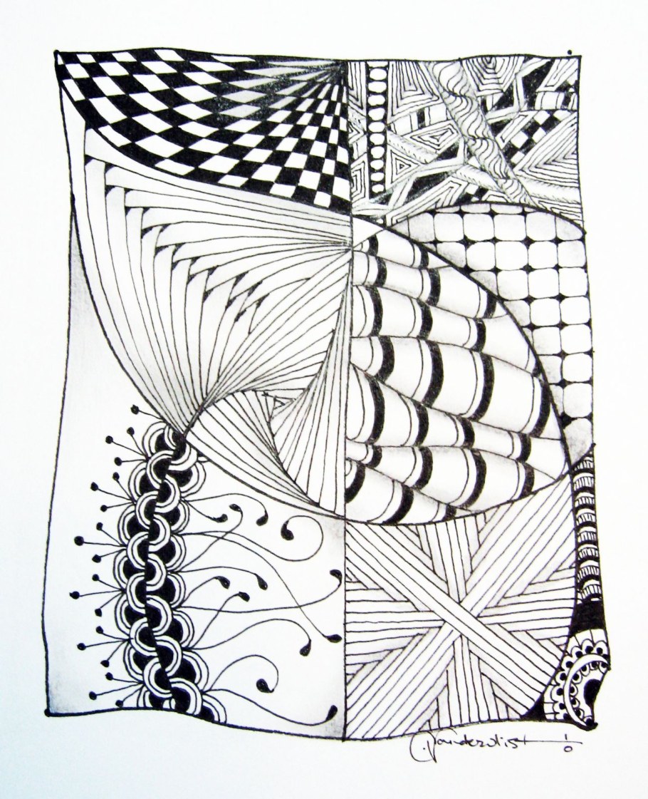 Техника рисования Зентангл