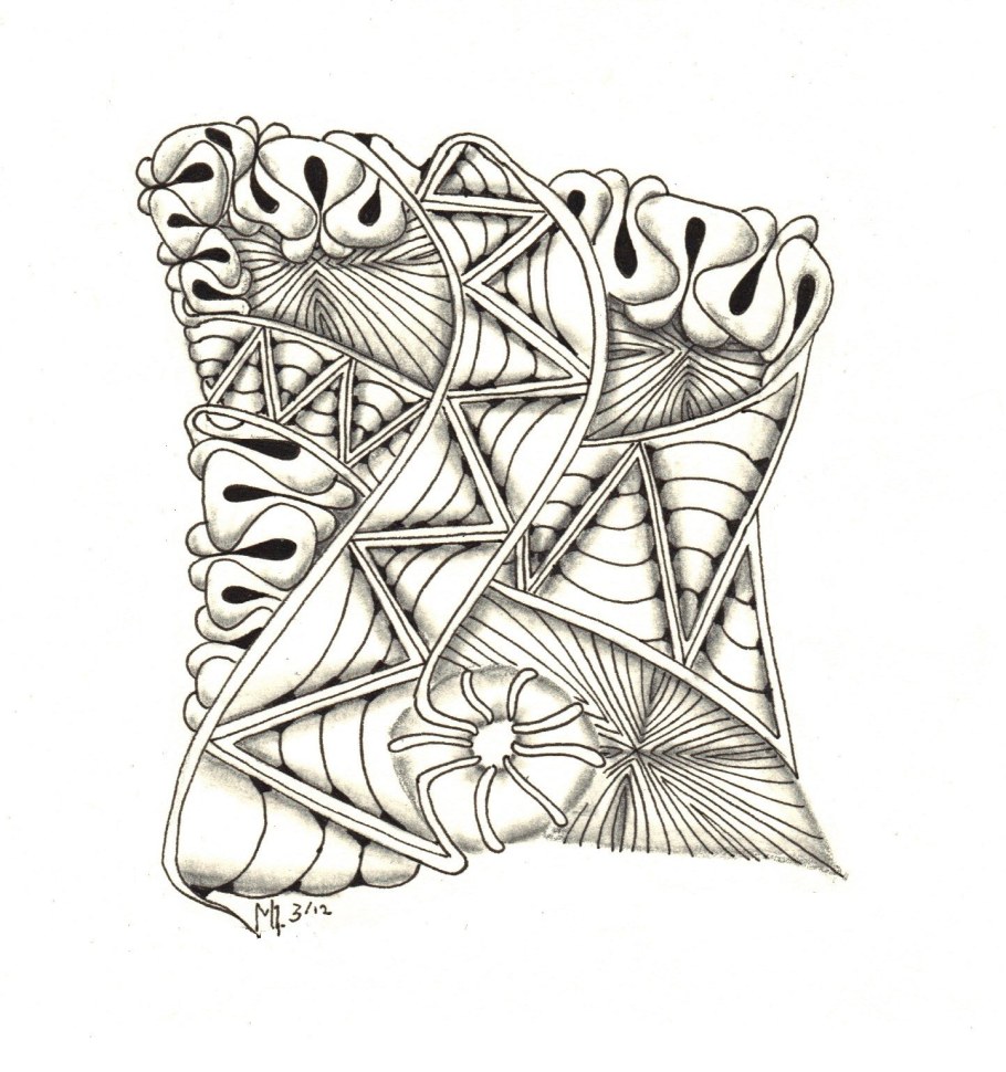 Зентангл на 23 февраля