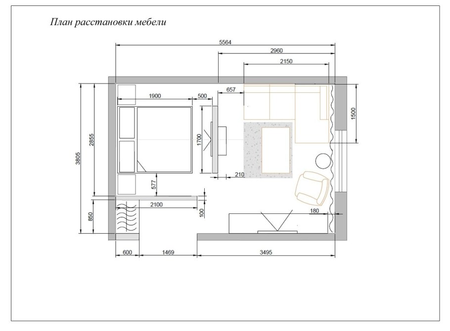 Спальня расстановка мебели черте