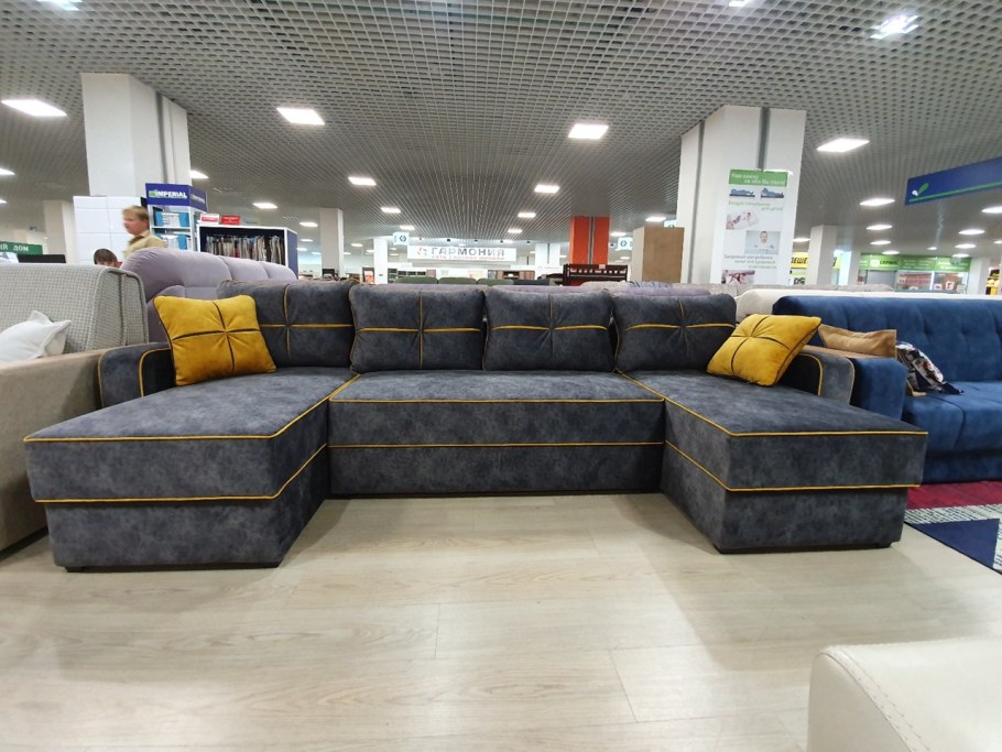 П образный диван с независимым пружинным блоком