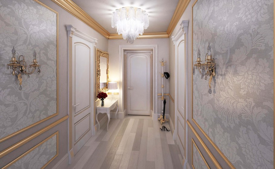 Декоративная штукатурка с молдингами