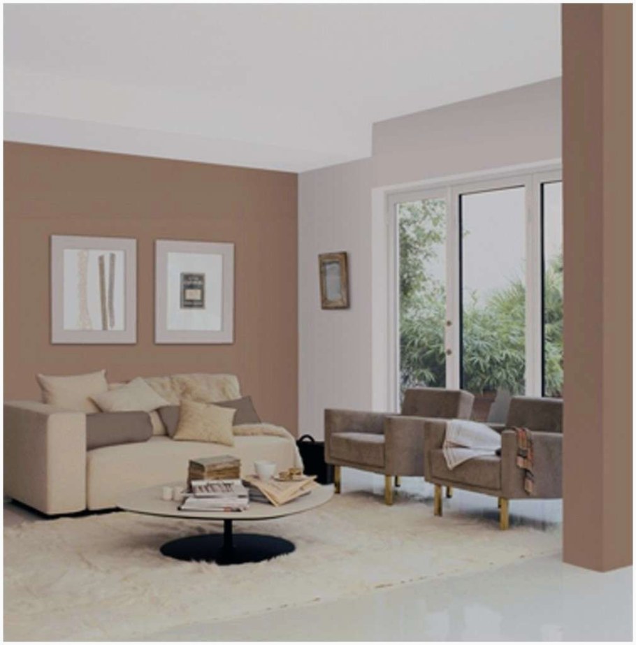 Цвет капучино в интерьере гостиной